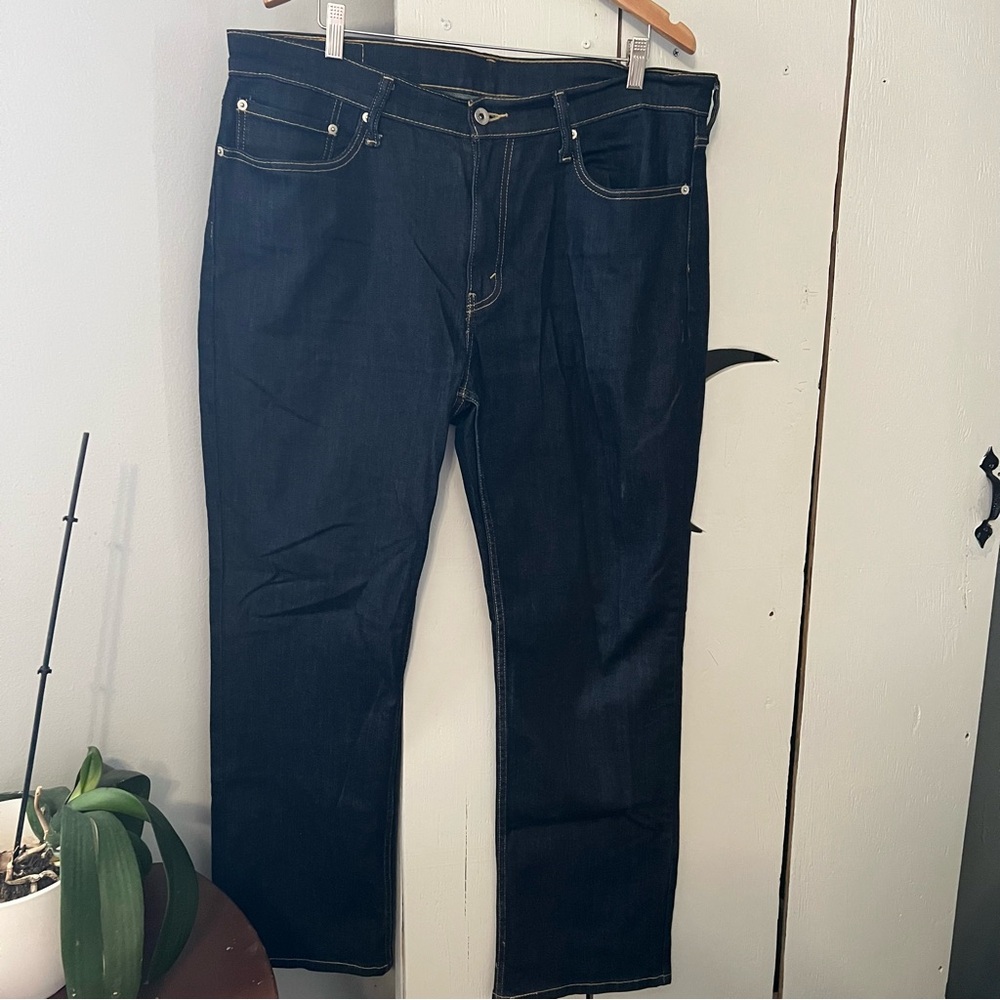 Levi Strauss 514 Dark Blue Straight-Leg Men's Jeans 36 X 30